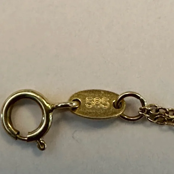 14k gold Evil Eye bracelet 7” - Picture 4 of 7